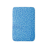 Blue Leopard Print Bath Mat Badematte (Vorderseite Vertikal)
