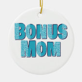 Blue Leopard Print Bonus Mama Keramik Ornament (Vorne)