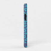 Blue Leopard Print Case-Mate iPhone Hülle (Hinten/Rechts)