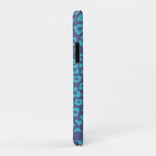 Blue Leopard Print Case-Mate iPhone Hülle (Hinten/Rechts)