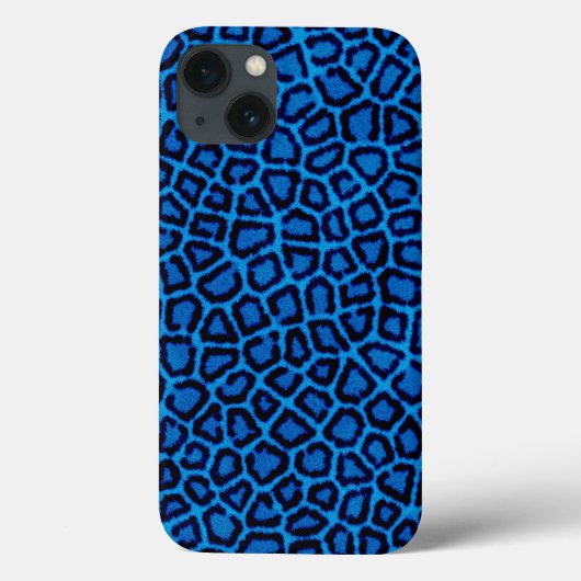 Blue Leopard Print Case-Mate iPhone Hülle (Rückseite)