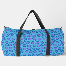 Blue Leopard Print Duffle Bag