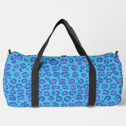 Blue Leopard Print Duffle Bag (Vorderseite)