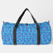Blue Leopard Print Duffle Bag (Rückseite)