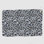 Blue Leopard Print Golf Handtuch (Horizontal)