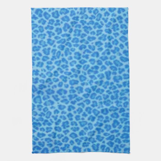 Blue Leopard Print Kitchtuch Handtuch (Vertikal)
