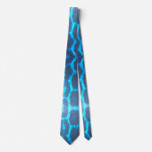Blue Leopard Print Krawatte (Vorderseite)