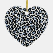 Blue Leopard Print Ornament (Vorne)