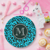 Blue Leopard Print Pappteller (Party)