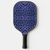 Blue Leopard Print Pickleball Schläger (Rückseite)