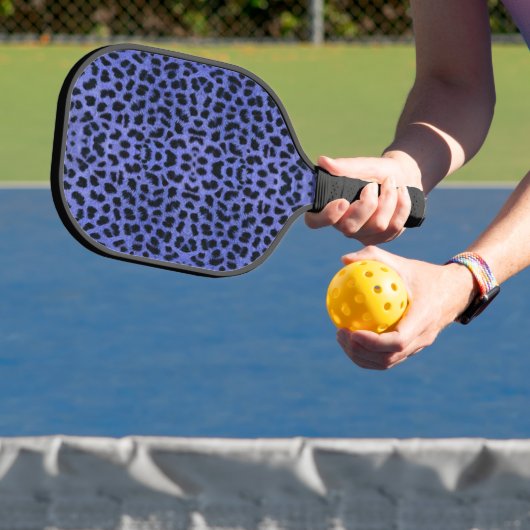 Blue Leopard Print Pickleball Schläger (InSitu)
