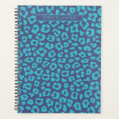 Blue Leopard Print Planer (Vorderseite)