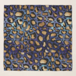 Blue Leopard Print Schal<br><div class="desc">Blue Leopard Print Scarf</div>