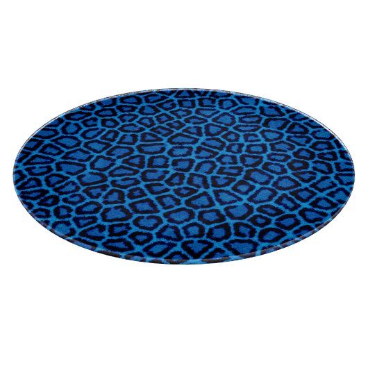 Blue Leopard Print Schneidebrett (Ecke)