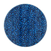 Blue Leopard Print Schneidebrett (Vorderseite)