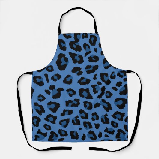 Blue Leopard Print Schürze (Vorderseite)