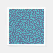 Blue Leopard Print Serviette (Vorderseite)