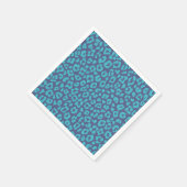 Blue Leopard Print Serviette (Ecke)