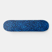 Blue Leopard Print Skateboard (Horizontal)