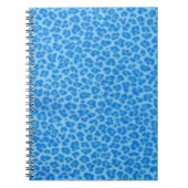 Blue Leopard Print Spiral Notebook Notizblock (Vorderseite)