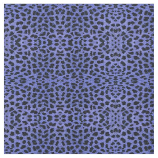 Blue Leopard Print Stoff (Nahaufnahme)