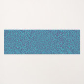 Blue Leopard Print Yogamatte (Rückseite (Horizontal))