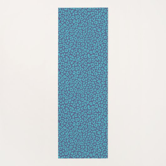 Blue Leopard Print Yogamatte (Rückseite)