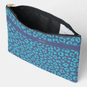 Blue Leopard Print Zubehörtasche (Offen)