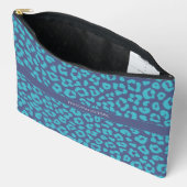 Blue Leopard Print Zubehörtasche (Offen)
