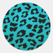 BLUE LEOPARD RUNDER AUFKLEBER (Vorderseite)