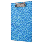 Blue Leopard Skin Clipboard Klemmbrett (Links)