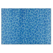 Blue Leopard Skin Cutting Board Schneidebrett (Vorderseite)