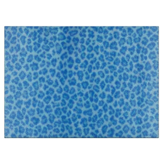 Blue Leopard Skin Cutting Board Schneidebrett (Vorderseite)