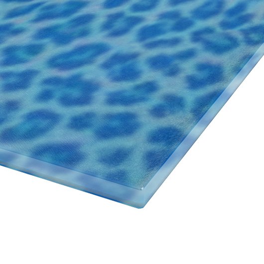 Blue Leopard Skin Cutting Board Schneidebrett (Ecke)
