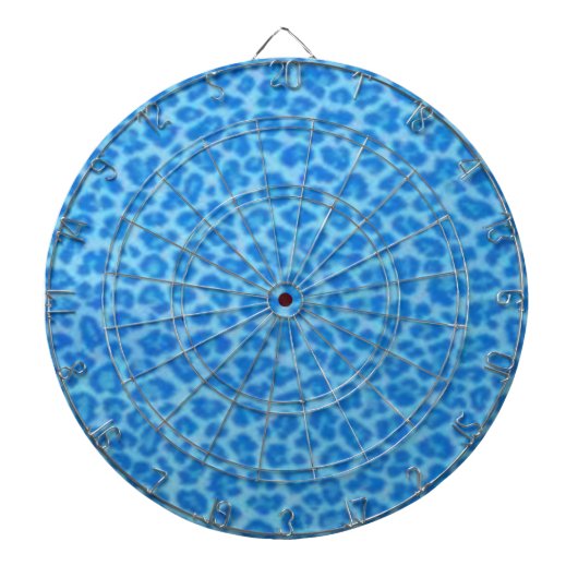 Blue Leopard Skin Dart Board Dartscheibe (vorne)