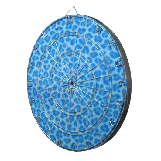 Blue Leopard Skin Dart Board Dartscheibe (Vorderseite rechts)
