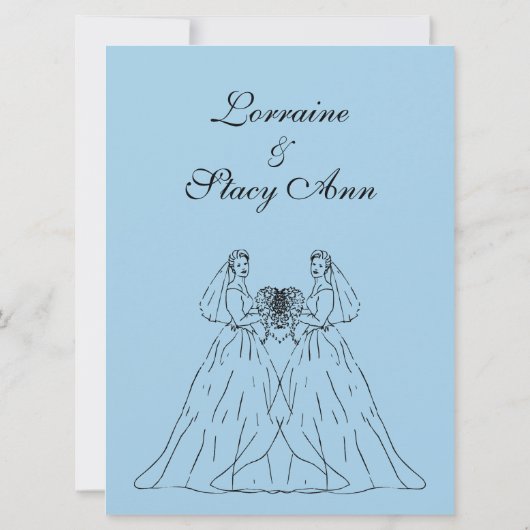 Blue Lesbian Einladung (Rückseite)