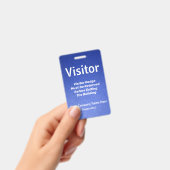 Blue Lether Design Visitor Pass Ausweis (Handheld)