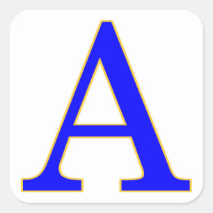 Blue Letter A Aufkleber