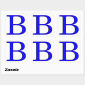 Blue Letter B-Aufkleber Quadratischer Aufkleber (Blatt)