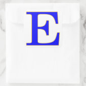 Blue Letter E Aufkleber (Tasche)