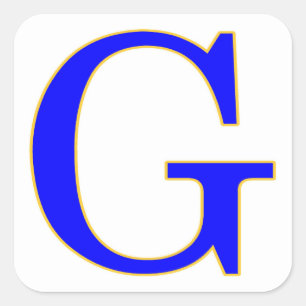 Blue Letter G Aufkleber