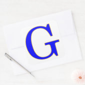Blue Letter G Aufkleber (Umschlag)
