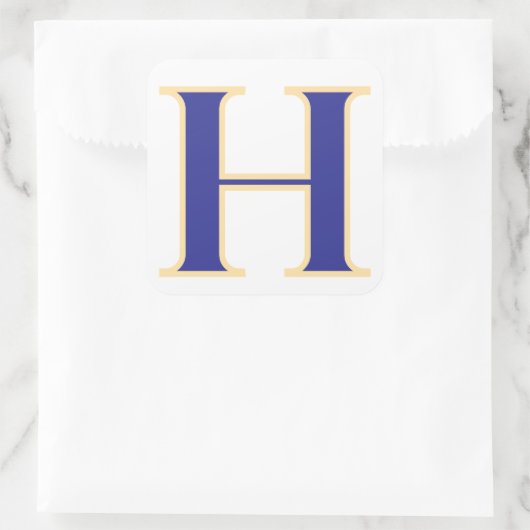 Blue Letter H Sticker (Tasche)