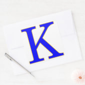 Blue Letter K Sticker (Umschlag)