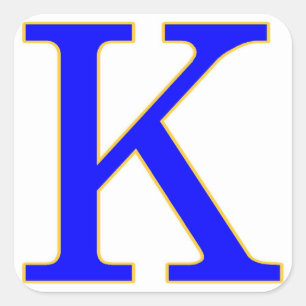 Blue Letter K Sticker