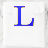 Blue Letter L Aufkleber (Tasche)