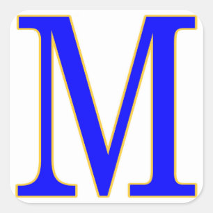 Blue Letter M Aufkleber