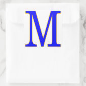 Blue Letter M Aufkleber (Tasche)