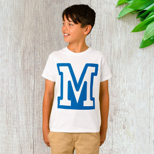 Blue Letter M Boys T-Shirt